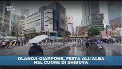 Olanda-Giappone, festa all'alba nel cuore di Shibuya