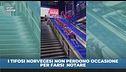 L'arrivo dei tifosi norvegesi allo stadio