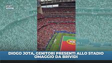 Genitori Diogo Jota allo stadio, il tributo è da brividi