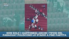 Tifosi del Paraguay puliscono lo stadio