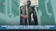 Konè torna a trovare il Canada: reazione bellissima dei compagni