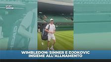 Sinner e Djokovic: allenamento insieme