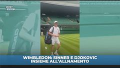 Sinner e Djokovic: allenamento insieme