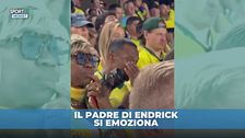 Endrick entra nel Brasile e fa emozionare il padre: scoppia in lacrime