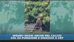 Wemby show pure nel calcio: gol su punizione e omaggio a CR7