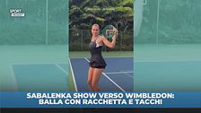 Sabalenka da sballo: racchetta e tacchi a spillo