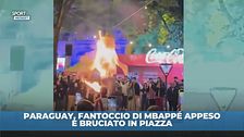 Paraguay, fantoccio di Kylian Mbappé appeso e bruciato in piazza