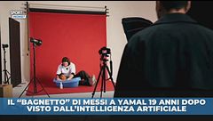 Il "bagnetto" di Messi a Yamal visto dall'Intelligenza Artificiale