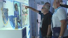 De Laurentiis visita la mostra dei cimeli del Napoli