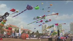 Centinaia di aquiloni colorano i cieli di Colombo