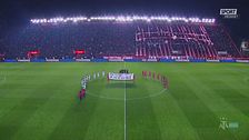 L'omaggio di Argentinos-Racing a Messi
