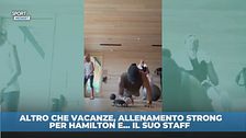 Hamilton non si ferma: allenamento anche… per lo staff