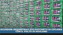 Ecuador: sequestrata cocaina col volto di Haaland