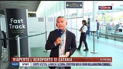 Dall'aeroporto di Catania l'inviato di Tgcom24 annuncia in diretta la riapertura: "Finalmente"