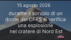 Etna, l'esplosione nel cratere di Nord Est filmata dal drone