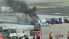 Incendio sulla pista di Malpensa, a fuoco un container per i bagagli: "Cortocircuito"