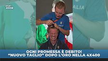 Nuoto, Lorenzo Benati mantiene la promessa: via i capelli biondi dopo l'oro europeo in staffetta