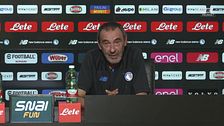 Sarri: "Sorteggio sfortunato, l'Atalanta è in costruzione, abbiamo margine di miglioramento"