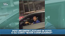 Tifosi incontrano Lautaro e gli fanno gli auguri