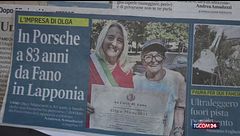Il viaggio di Olga, a 83 anni in Porsche