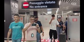 L'arrivo di Diogo Leite a Fiumicino