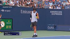 Us Open: Alcaraz batte Paul in tre set e vola ai quarti