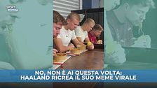 Haaland ricrea il suo meme