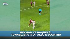 Neymar, tunnel a Paquetá che si vendica: lo falcia ed è scontro