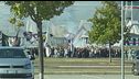 Ultrà della Juve in protesta fuori dallo Stadium