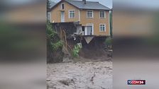 Turchia, le forti piogge provocano il crollo di una casa costruita vicino al fiume