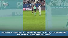 Morata perde la testa: rosso e rissa, i compagni devono trascinarlo via