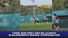 Yamal pronto per il Clasico: stupisce i compagni in allenamento con una magia