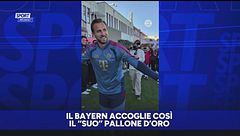 L'arrivo di Kane al centro sportivo del Bayern